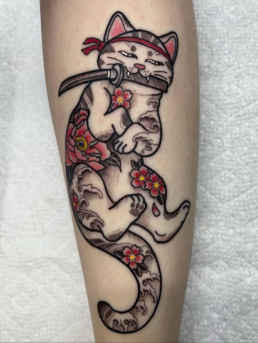 Tattoo by @sleptongroovestattoos — japanese_irezumi, american_traditional