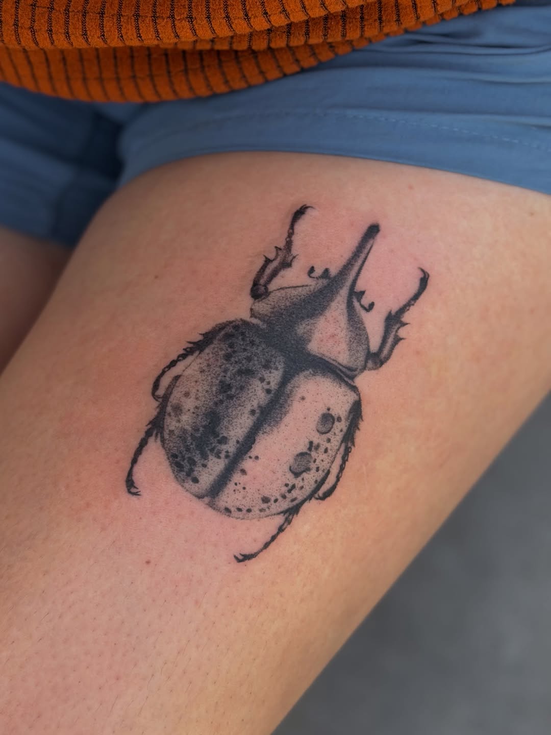 Tattoo by @uglyrae.tattoo — black_and_grey, illustrative