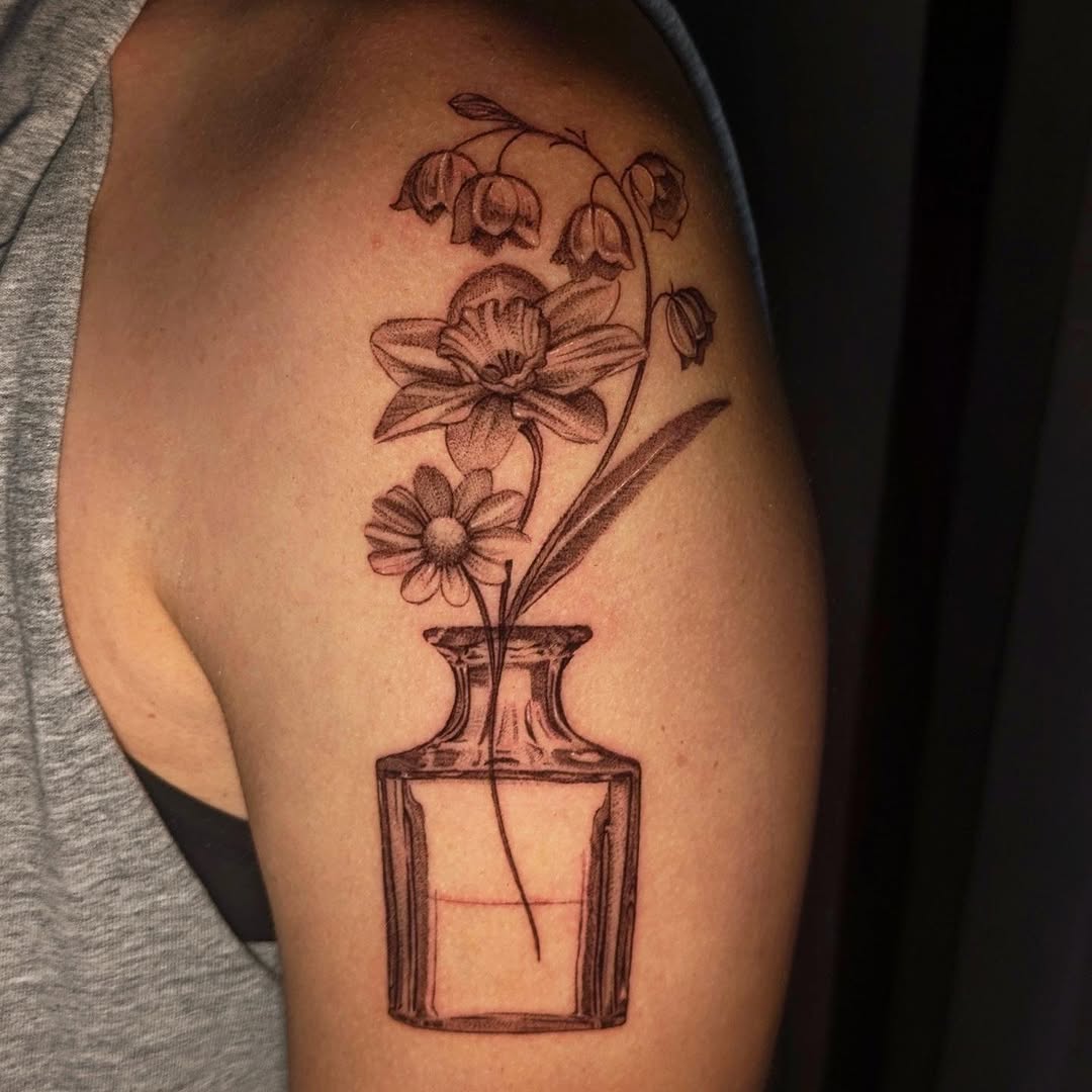 Tattoo by @jasdillonart — dotwork, fine_line
