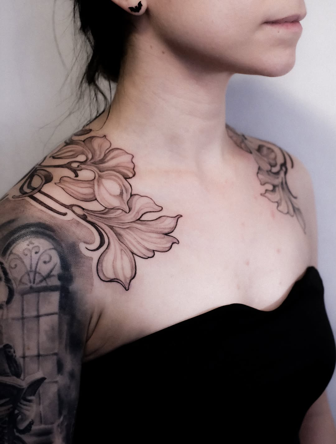 Tattoo by @zozutattoo β black_and_grey, ornamental