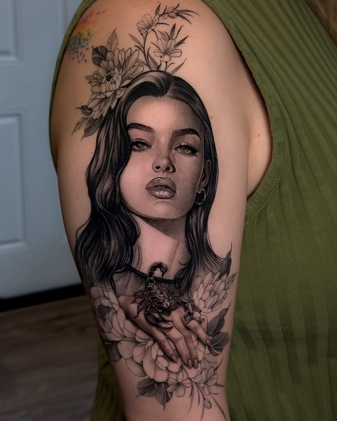 Tattoo by @victoria.tattoos โ realism, black_and_grey