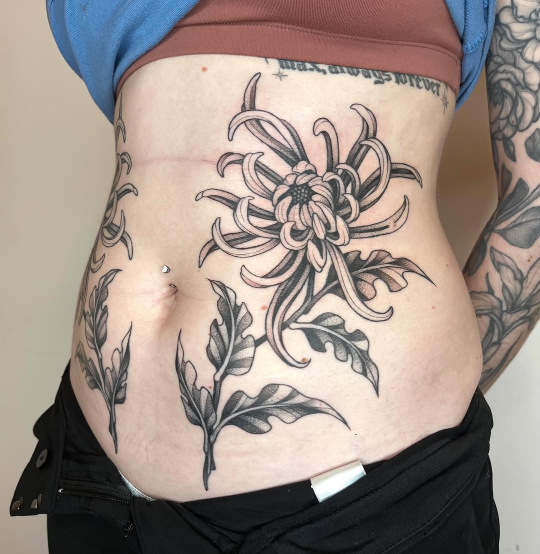 Tattoo by @carlavtattoos — black_and_grey, dotwork