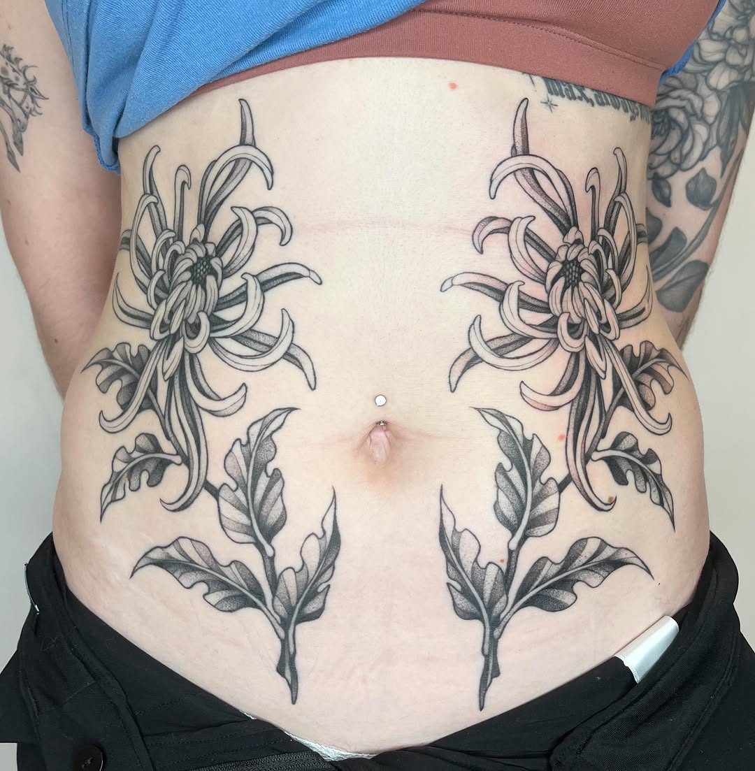 Tattoo by @carlavtattoos — black_and_grey, dotwork