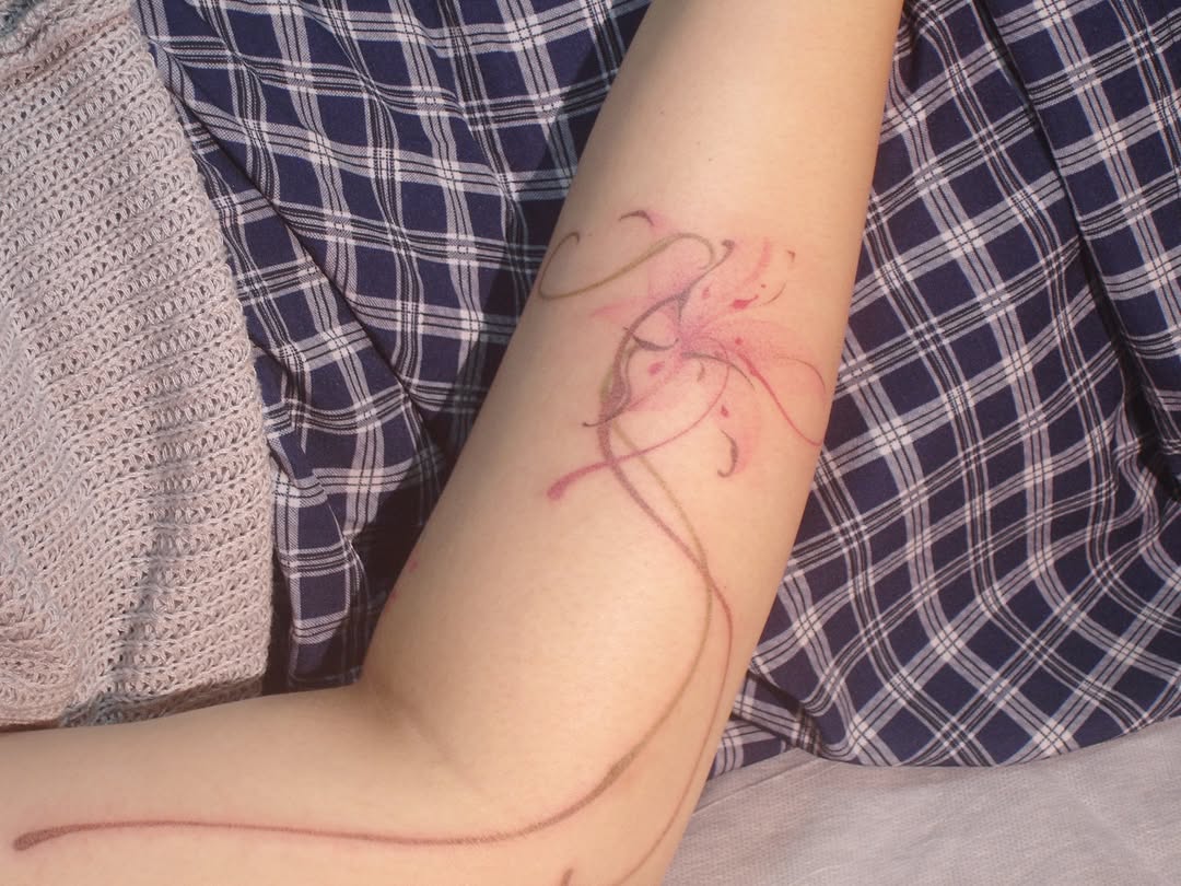 Tattoo by @___drea.dorm — watercolor, fine_line