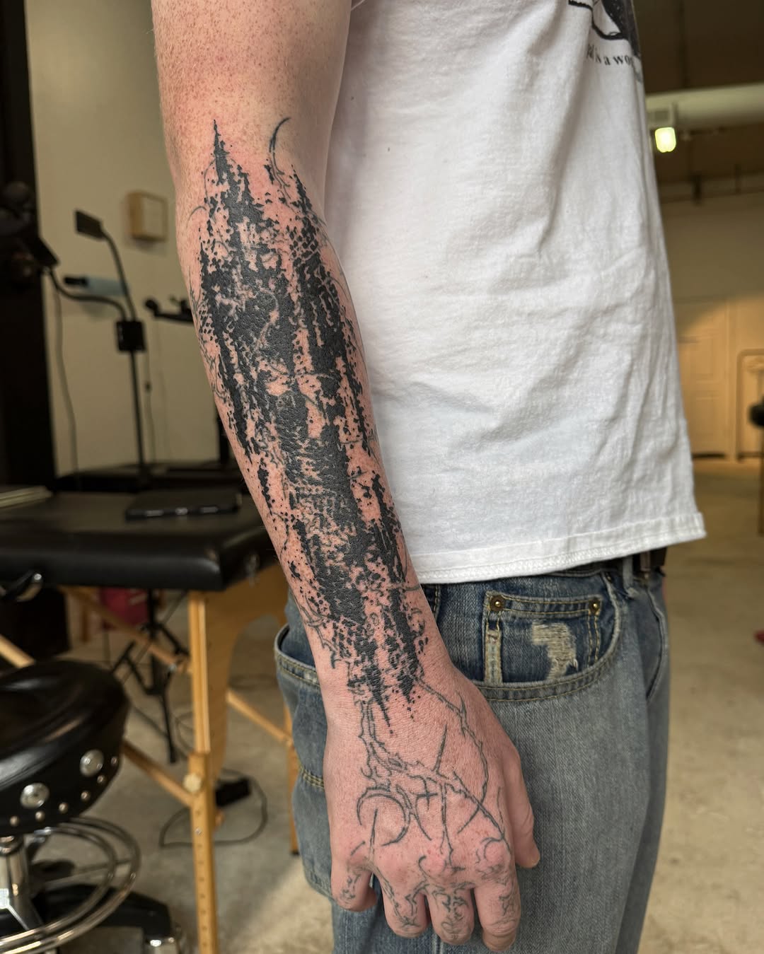 Tattoo by @miserymilkshake — blackwork, illustrative