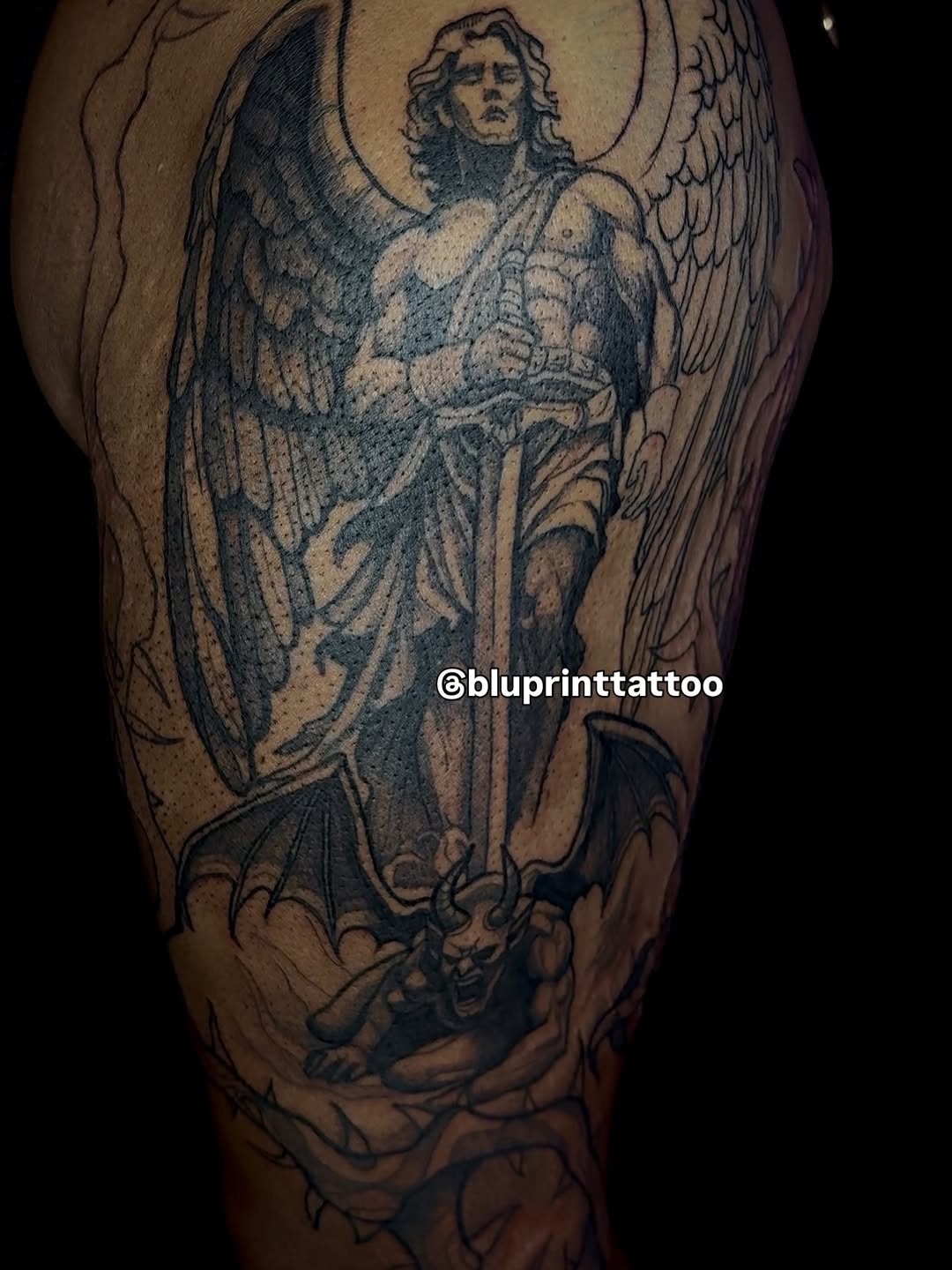 Tattoo by @bluprinttattoo โ black_and_grey, realism