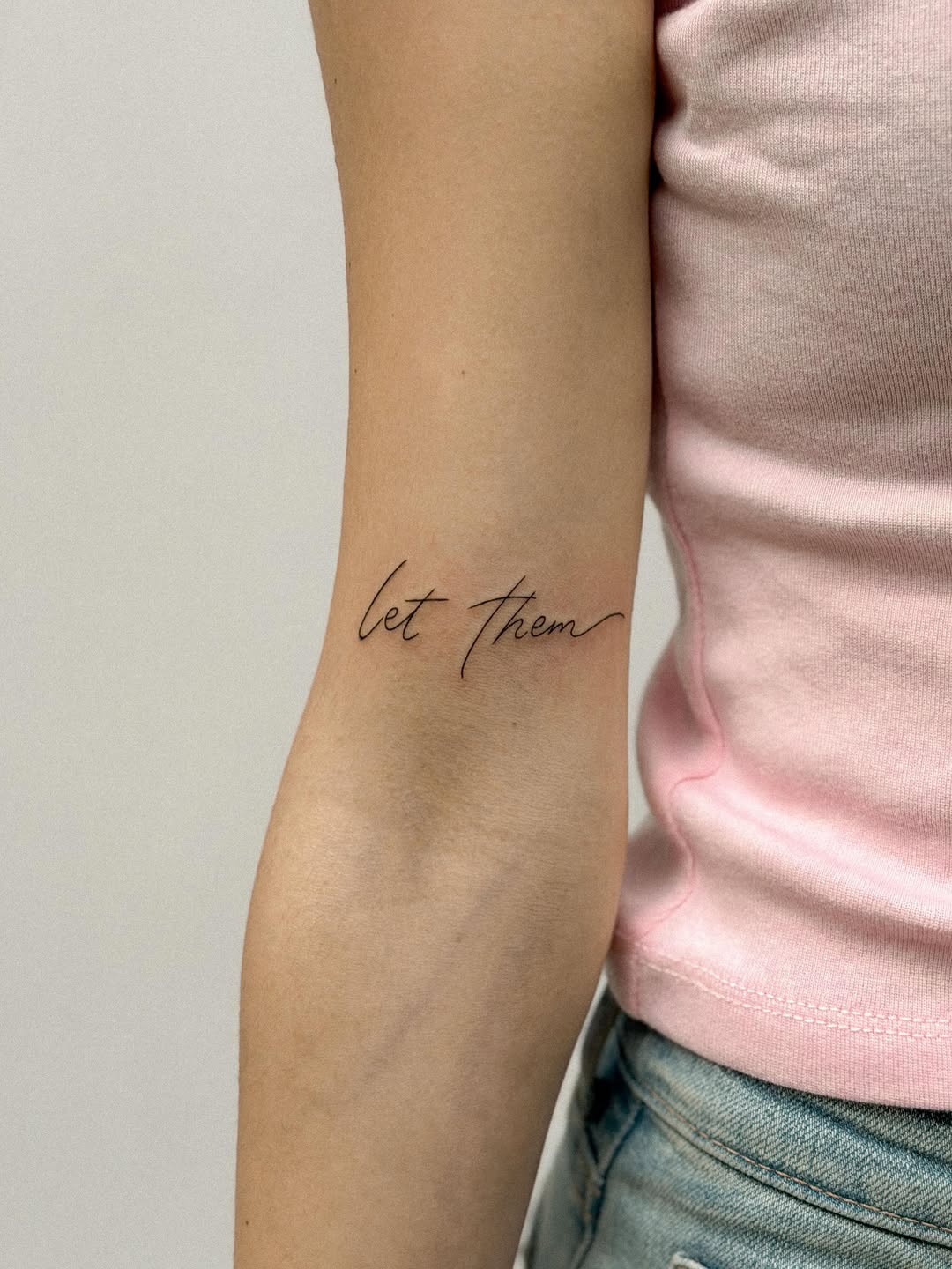 Tattoo by @vvityya.ink — lettering_script, fine_line