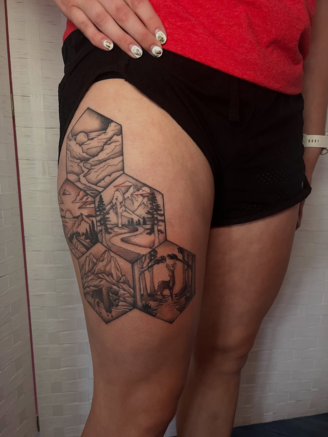 Tattoo by @laurenkelleetattoos — black_and_grey, realism
