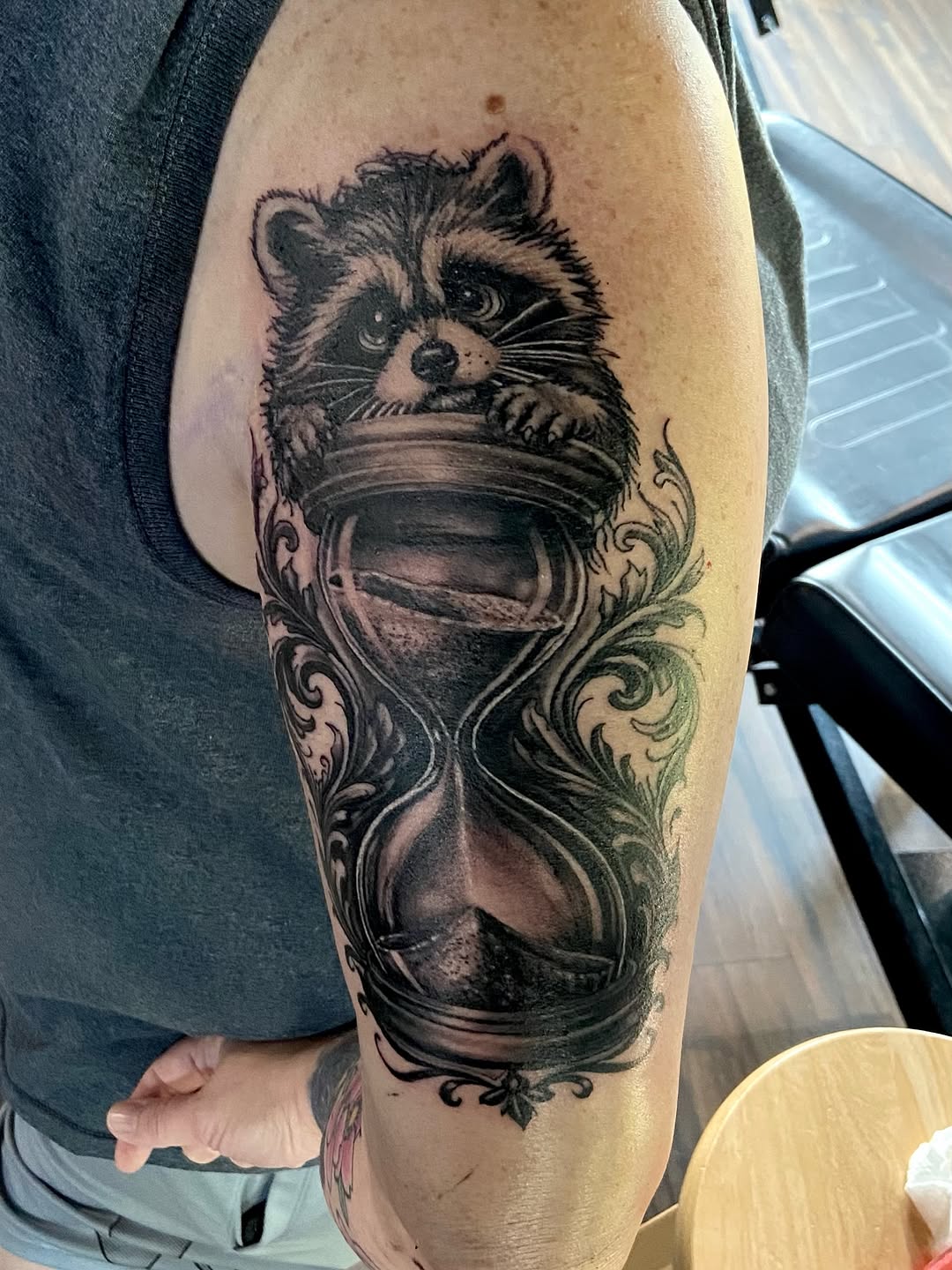 Tattoo by @coltrain_45 — realism, black_and_grey
