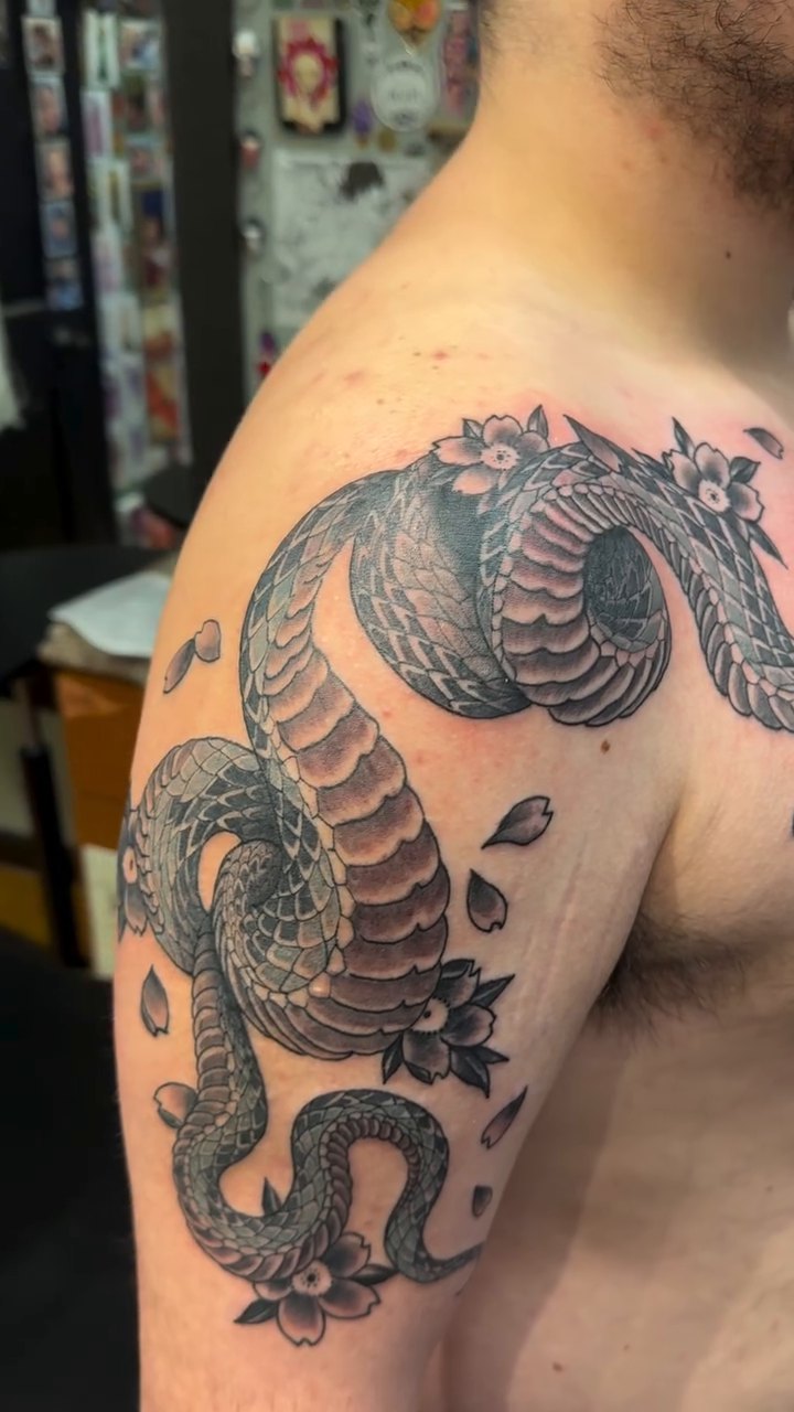 Tattoo by @joekhay — japanese_irezumi, black_and_grey