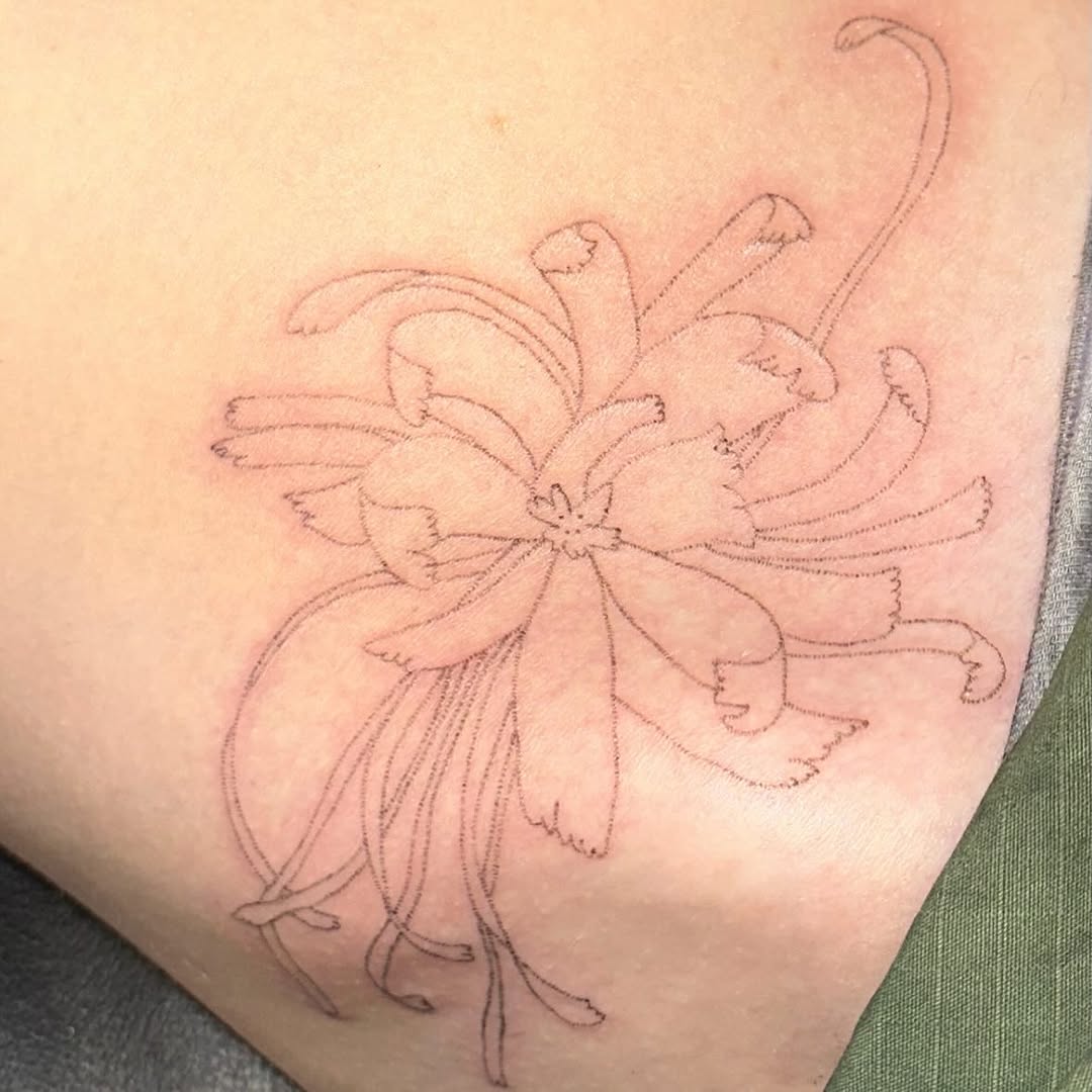 Tattoo by @pokingyousoftly — fine_line