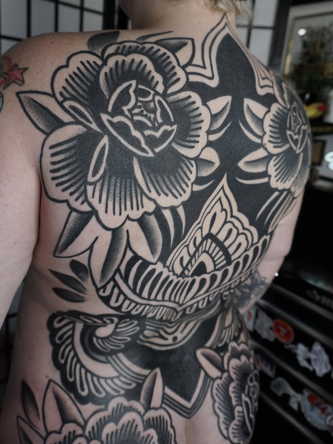 Tattoo by @sarahxtinetattoo — american_traditional, blackwork
