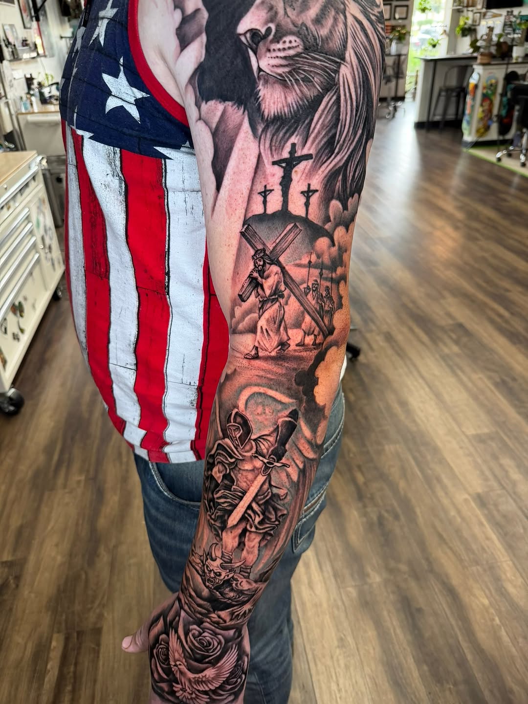 Tattoo by @artbymeado — realism, black_and_grey