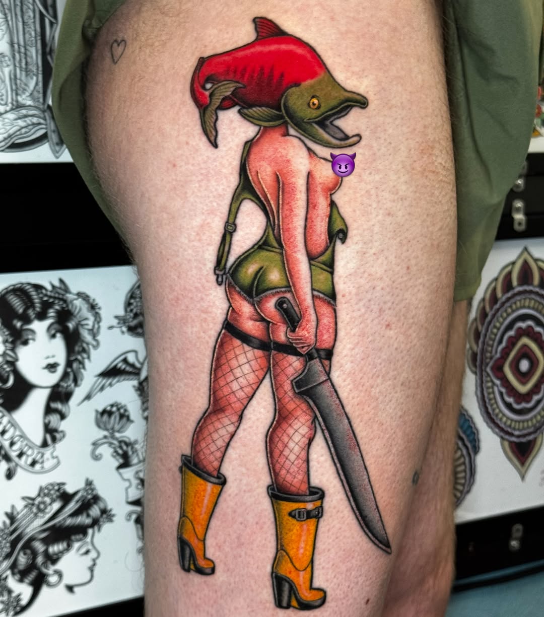 Tattoo by @inkyfruits โ american_traditional, new_school