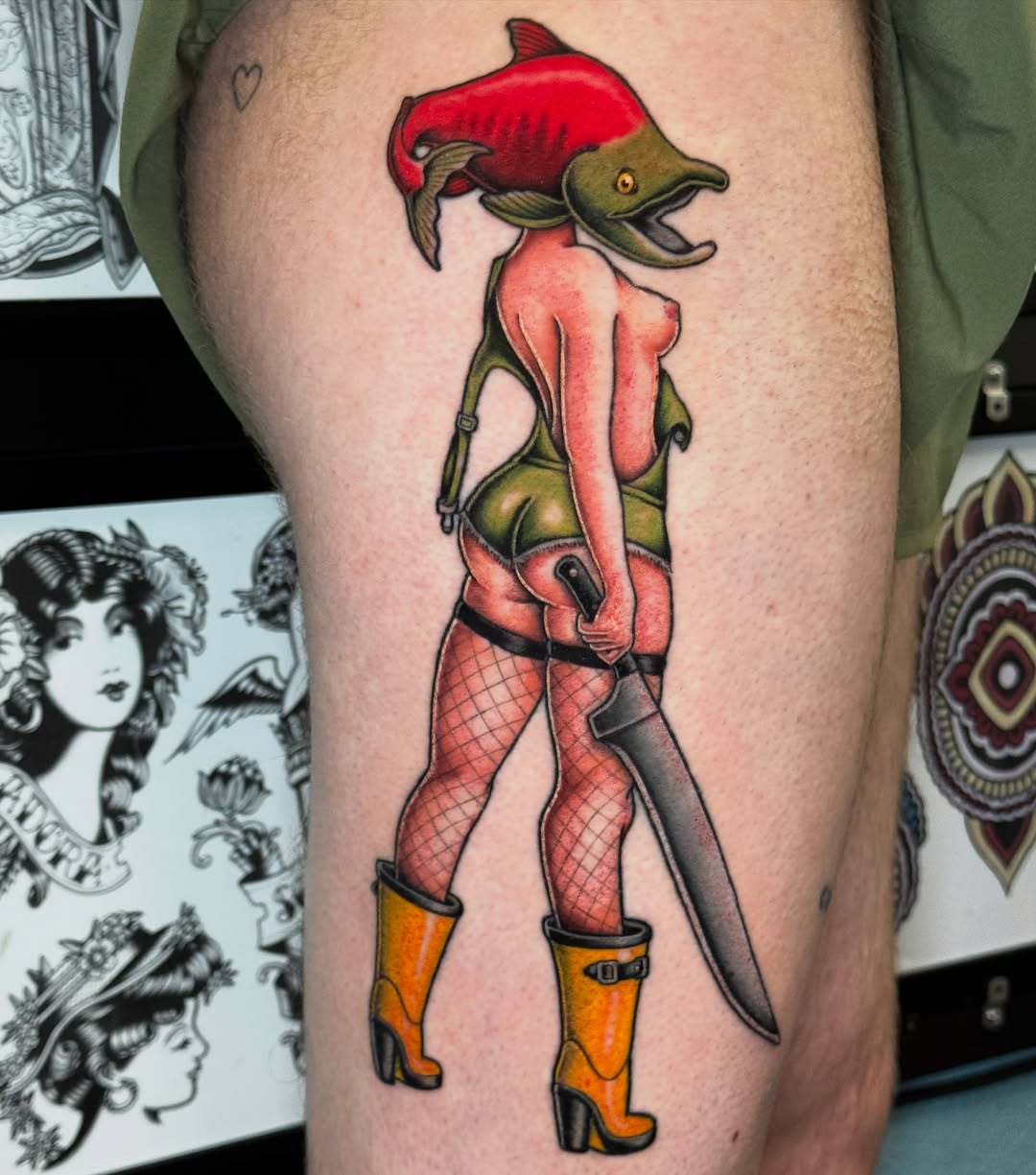 Tattoo by @inkyfruits โ new_school, american_traditional