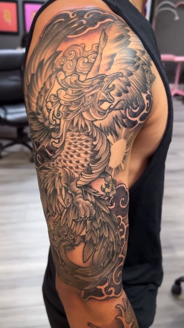 Tattoo by @thomasvette — japanese_irezumi, black_and_grey