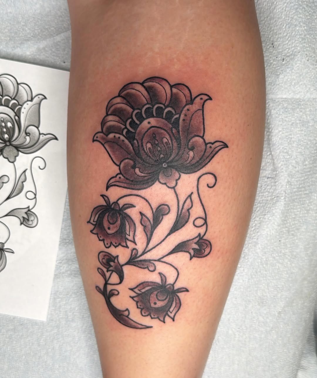 Tattoo by @titsofacheetah β black_and_grey