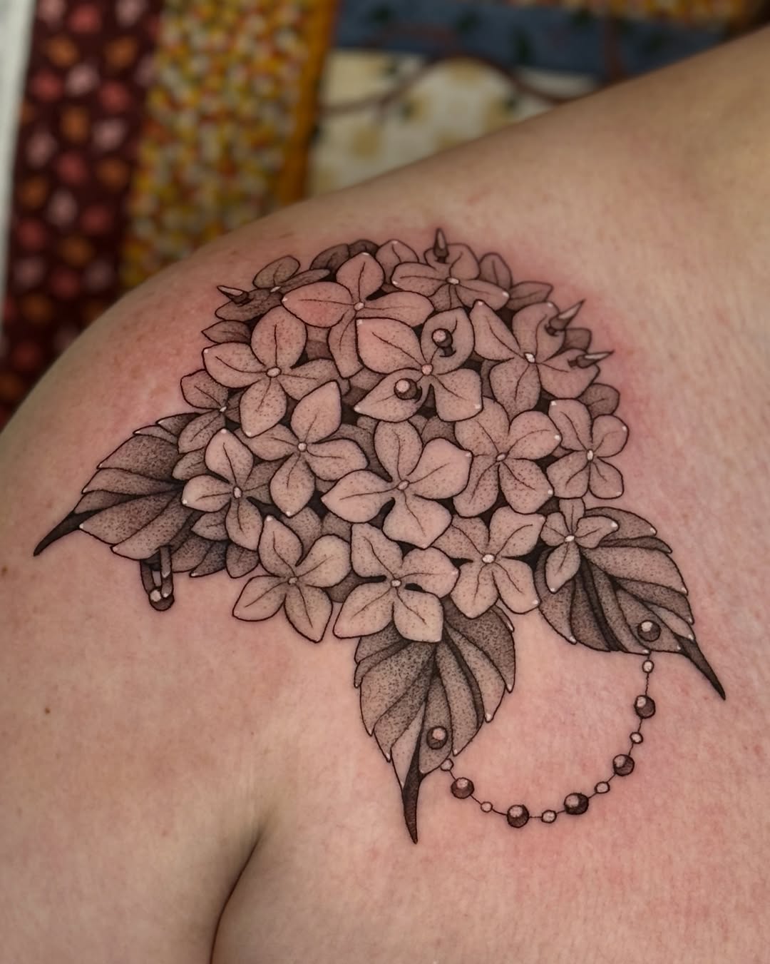 Tattoo by @deerbatstats — dotwork, black_and_grey