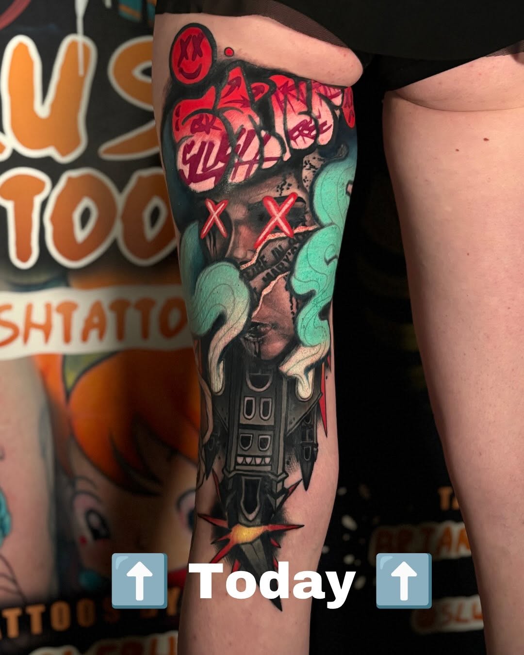 Tattoo by @slushtattoos โ trash_polka