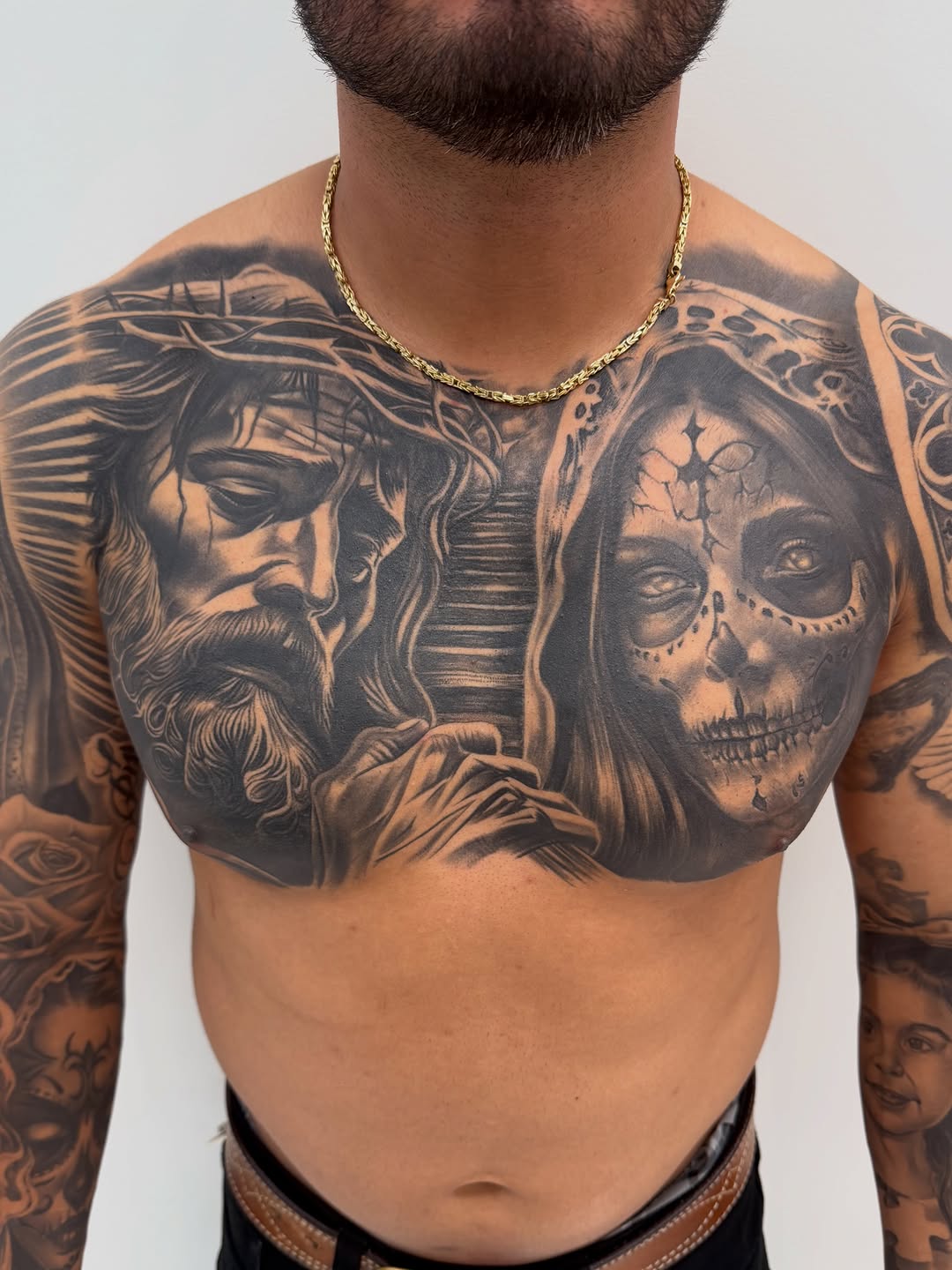 Tattoo by @la.wry โ realism, black_and_grey