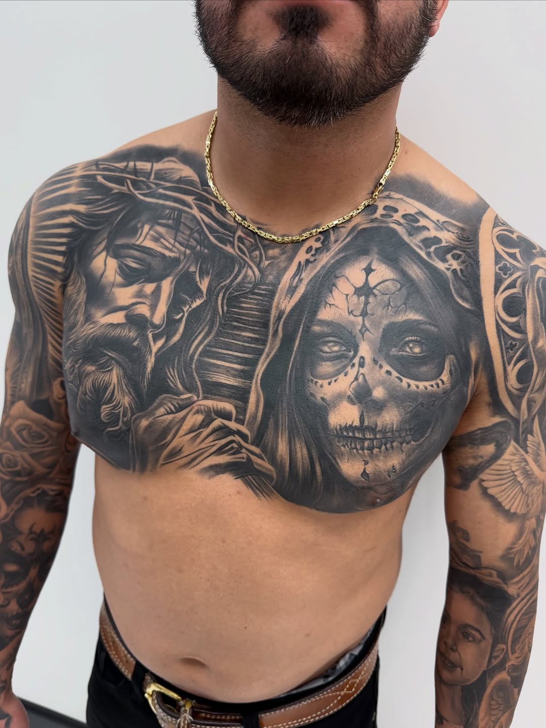 Tattoo by @la.wry โ realism, black_and_grey
