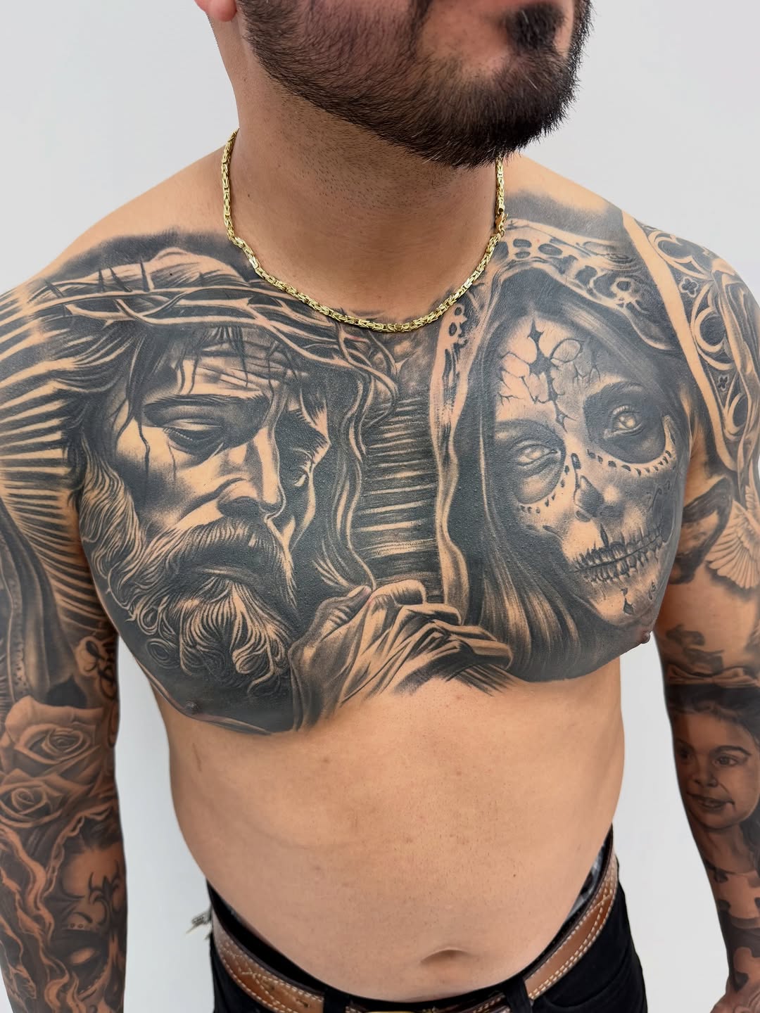 Tattoo by @la.wry โ realism, black_and_grey