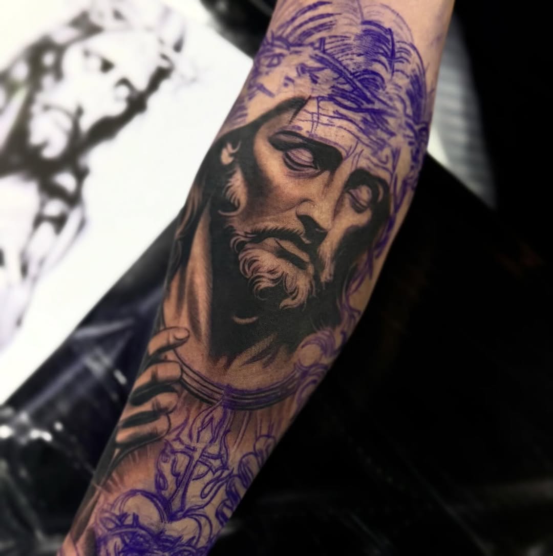 Tattoo by @angel_damiangg β realism, black_and_grey