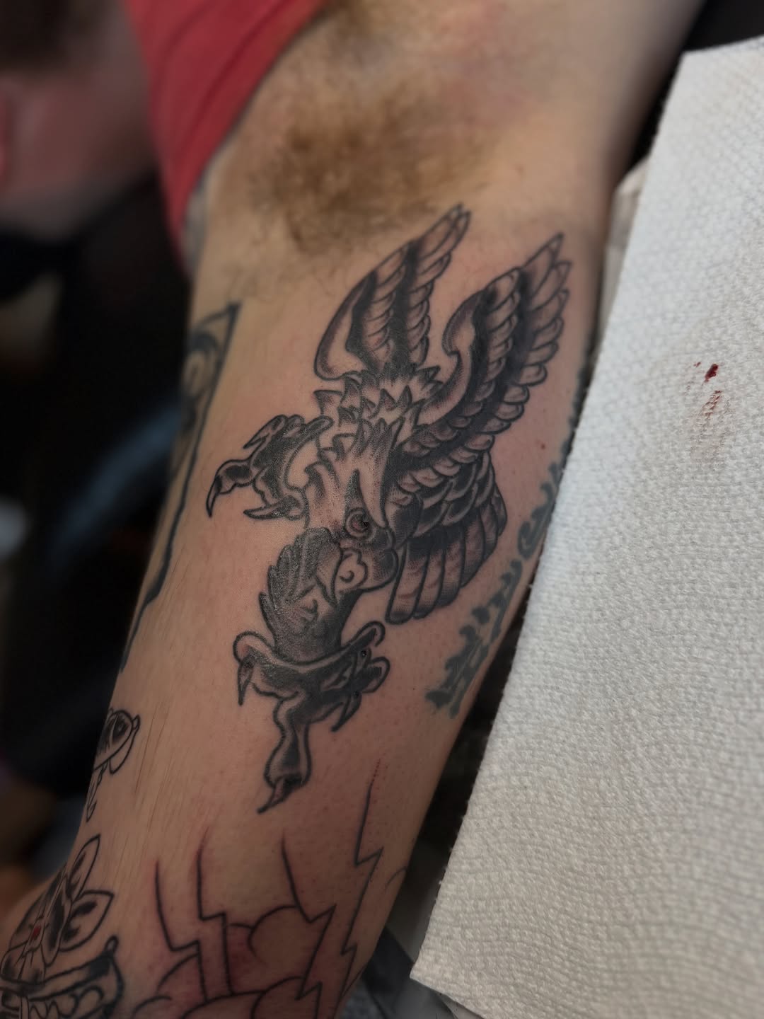 Tattoo by @cjamtattoos — american_traditional, black_and_grey