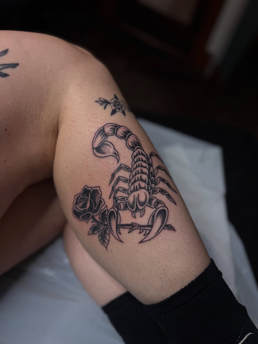 Tattoo by @cjamtattoos — black_and_grey, illustrative