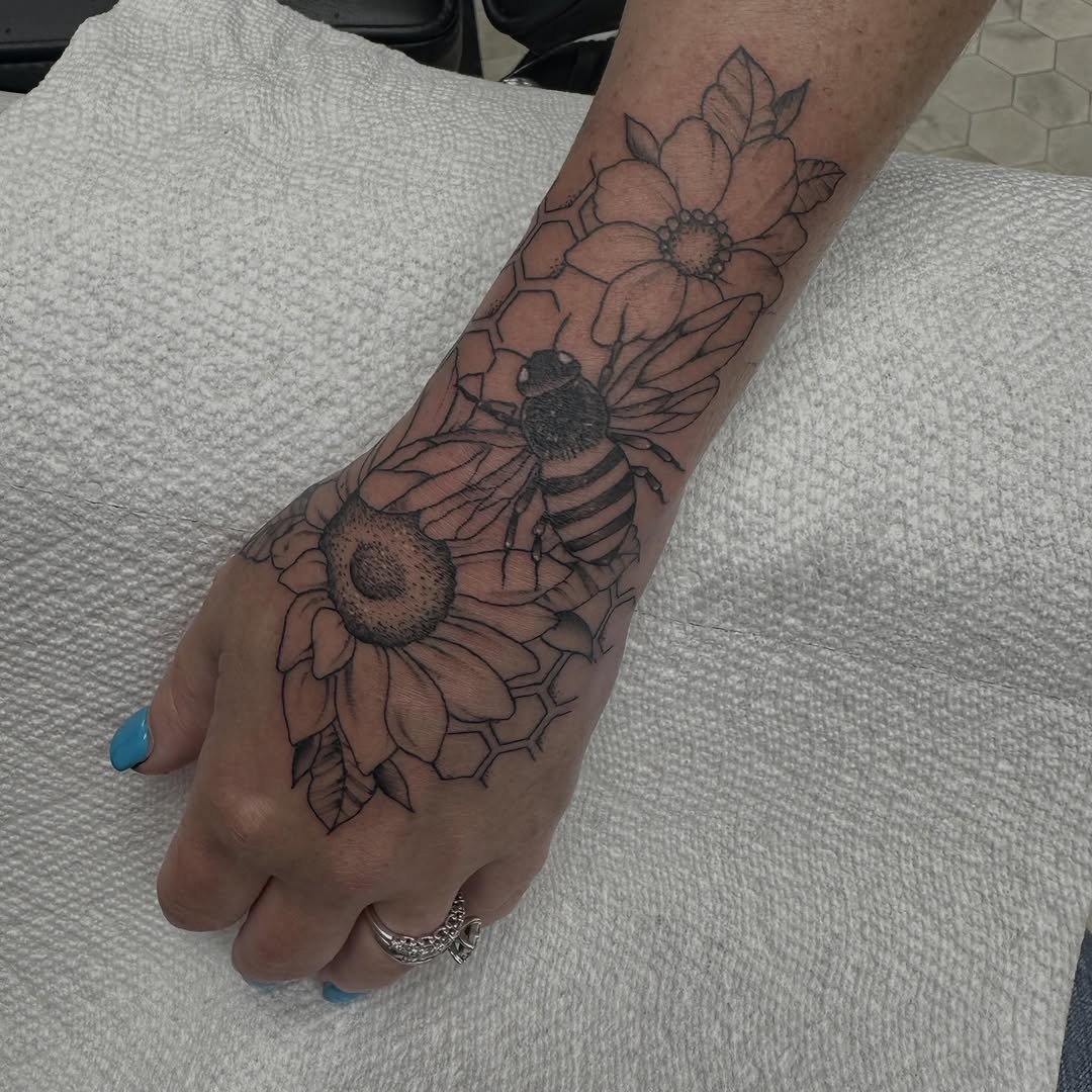 Tattoo by @nickihoverson — illustrative, black_and_grey