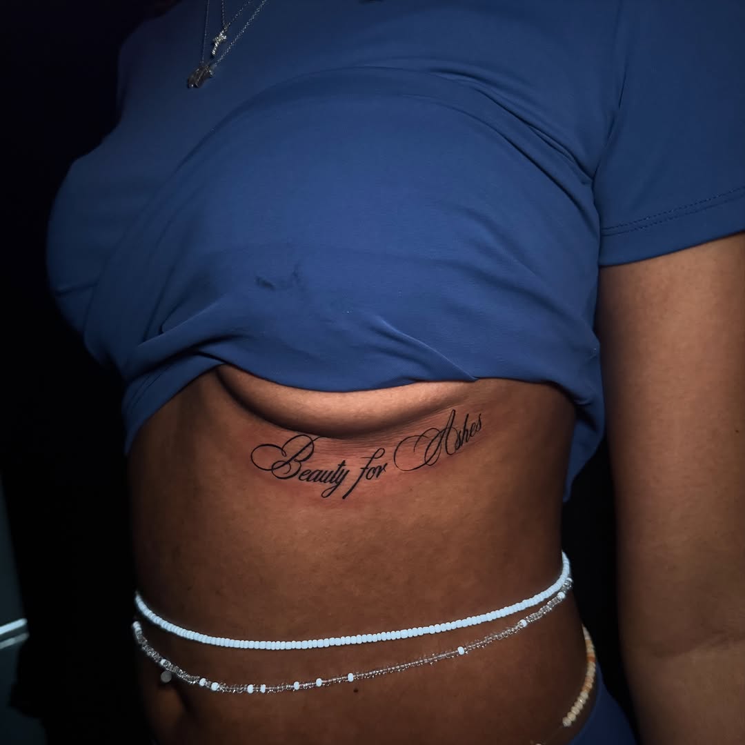 Tattoo by @goldenmagtattoo — lettering_script, fine_line