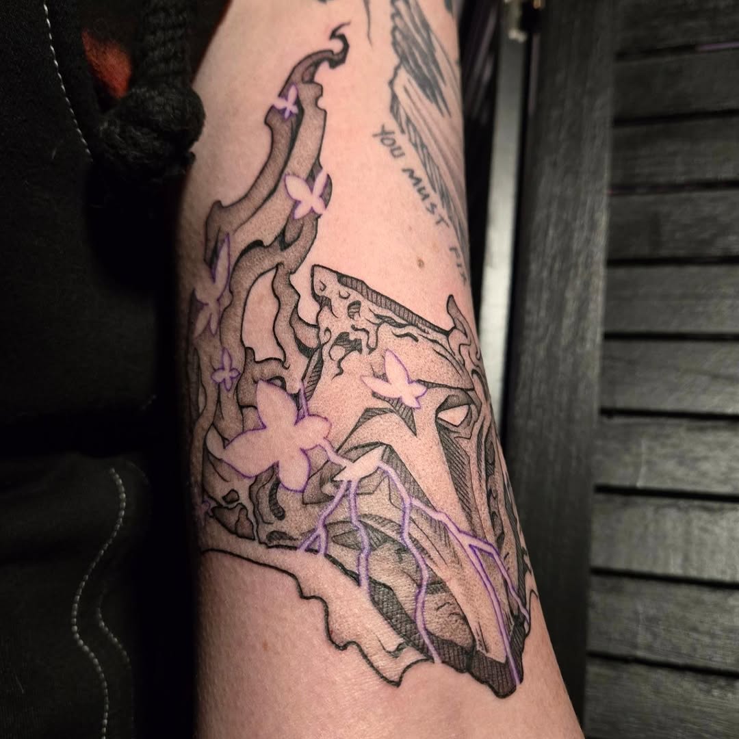 Tattoo by @crow.tooth — illustrative, black_and_grey