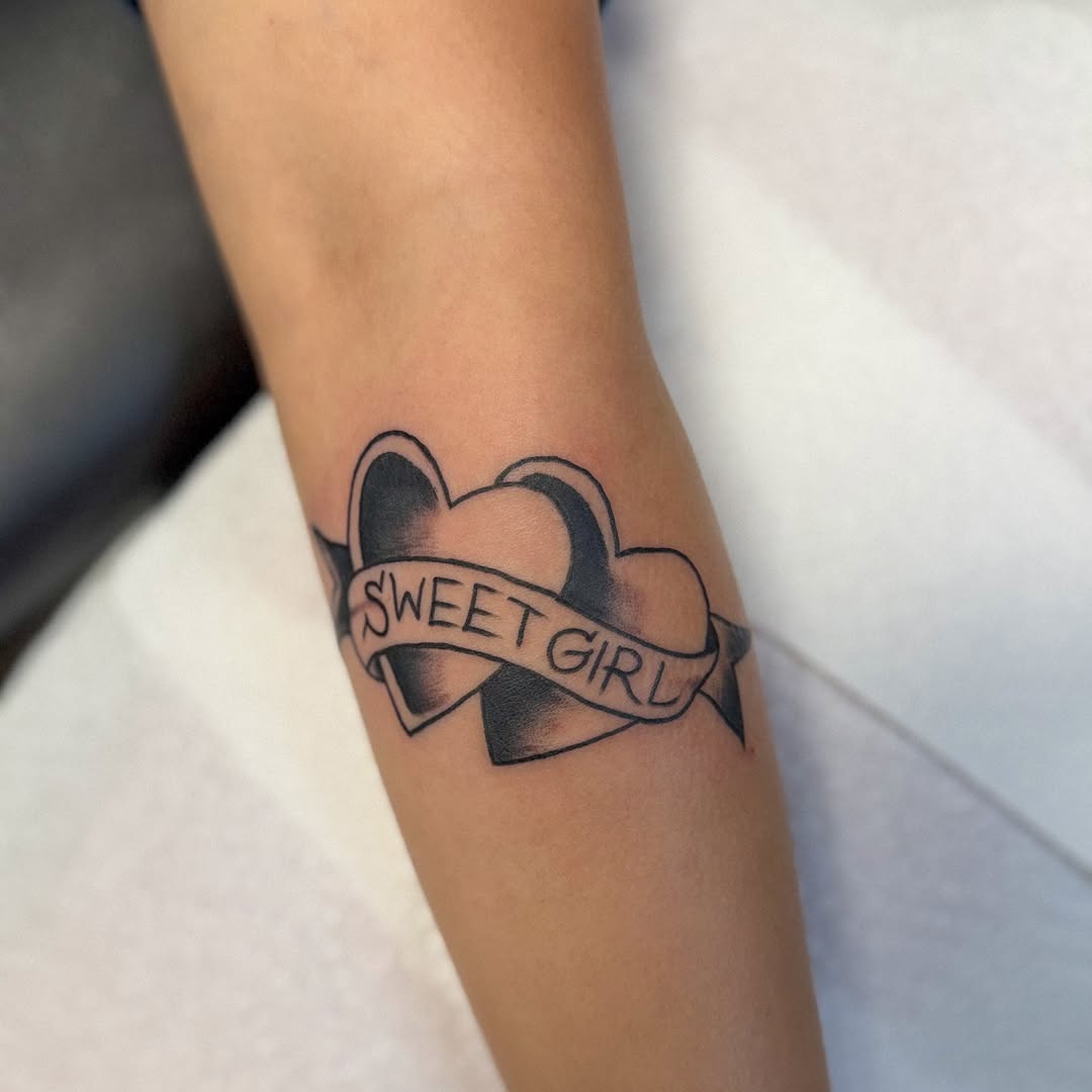 Tattoo by @zacxtatz — lettering_script, black_and_grey
