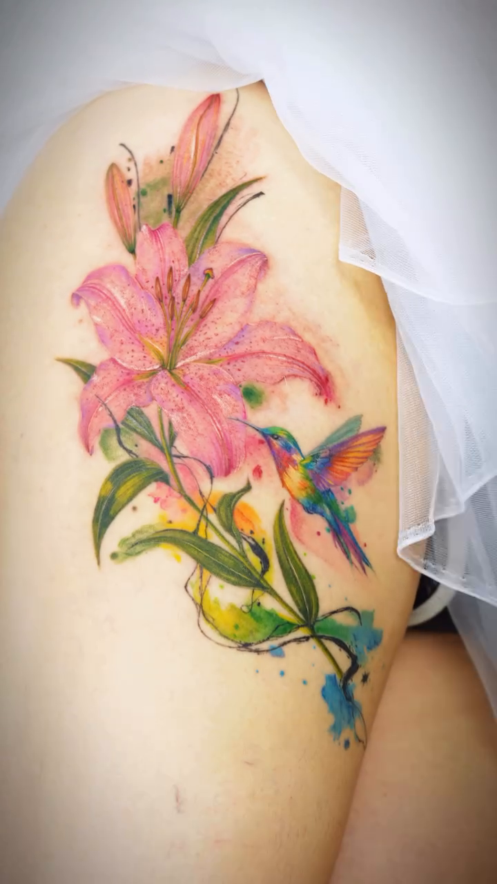 Tattoo by @newrootink_studio — realism, watercolor