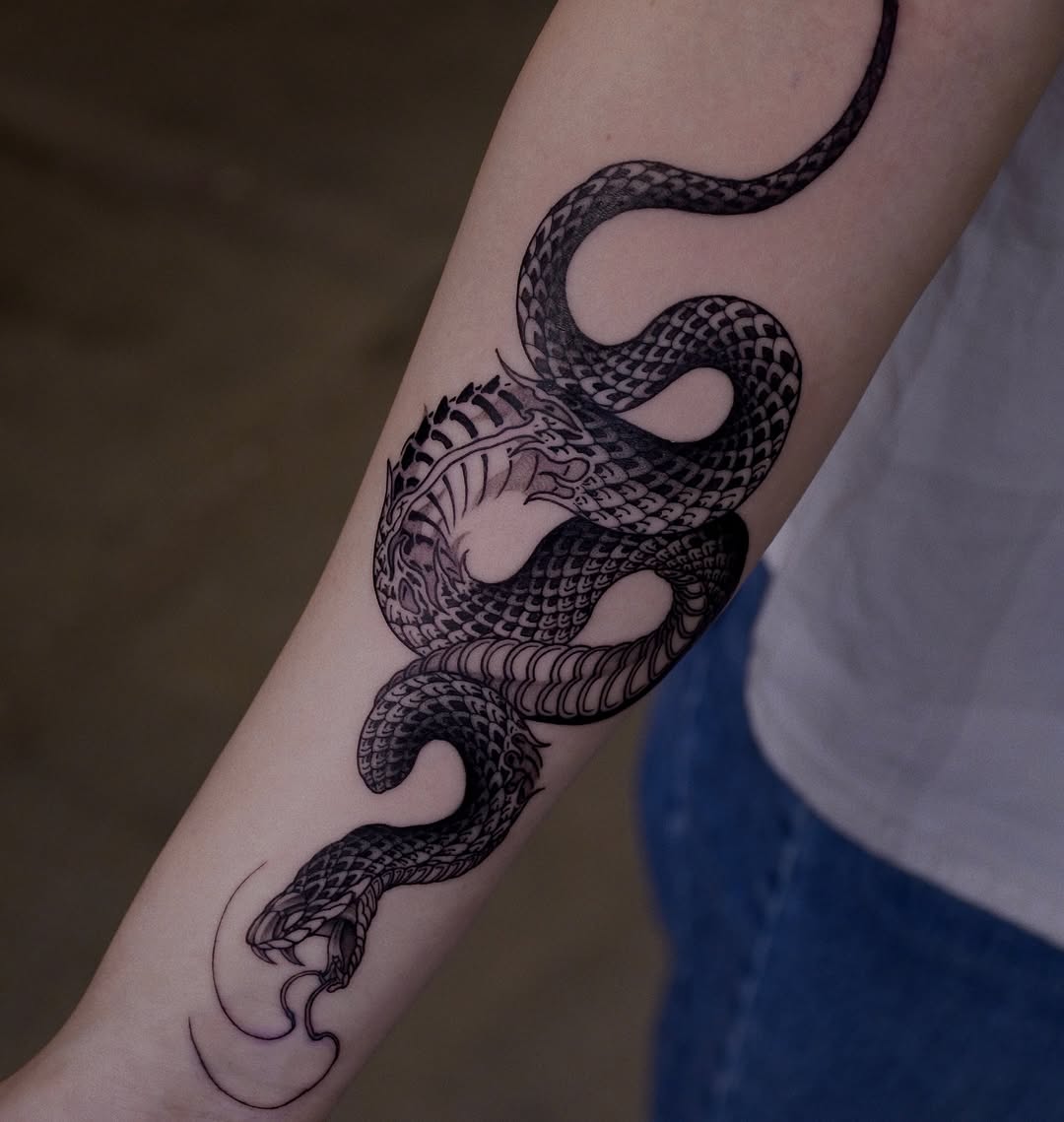 Tattoo by @gary.tattooer — blackwork, illustrative