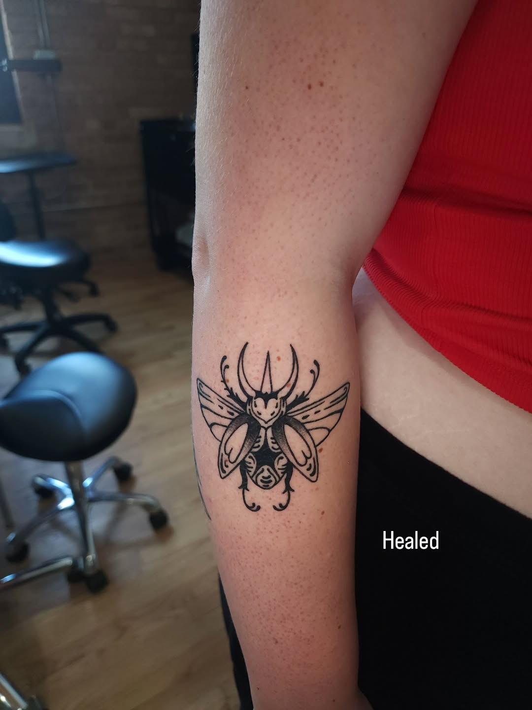 Tattoo by @maxinestewart — illustrative, blackwork