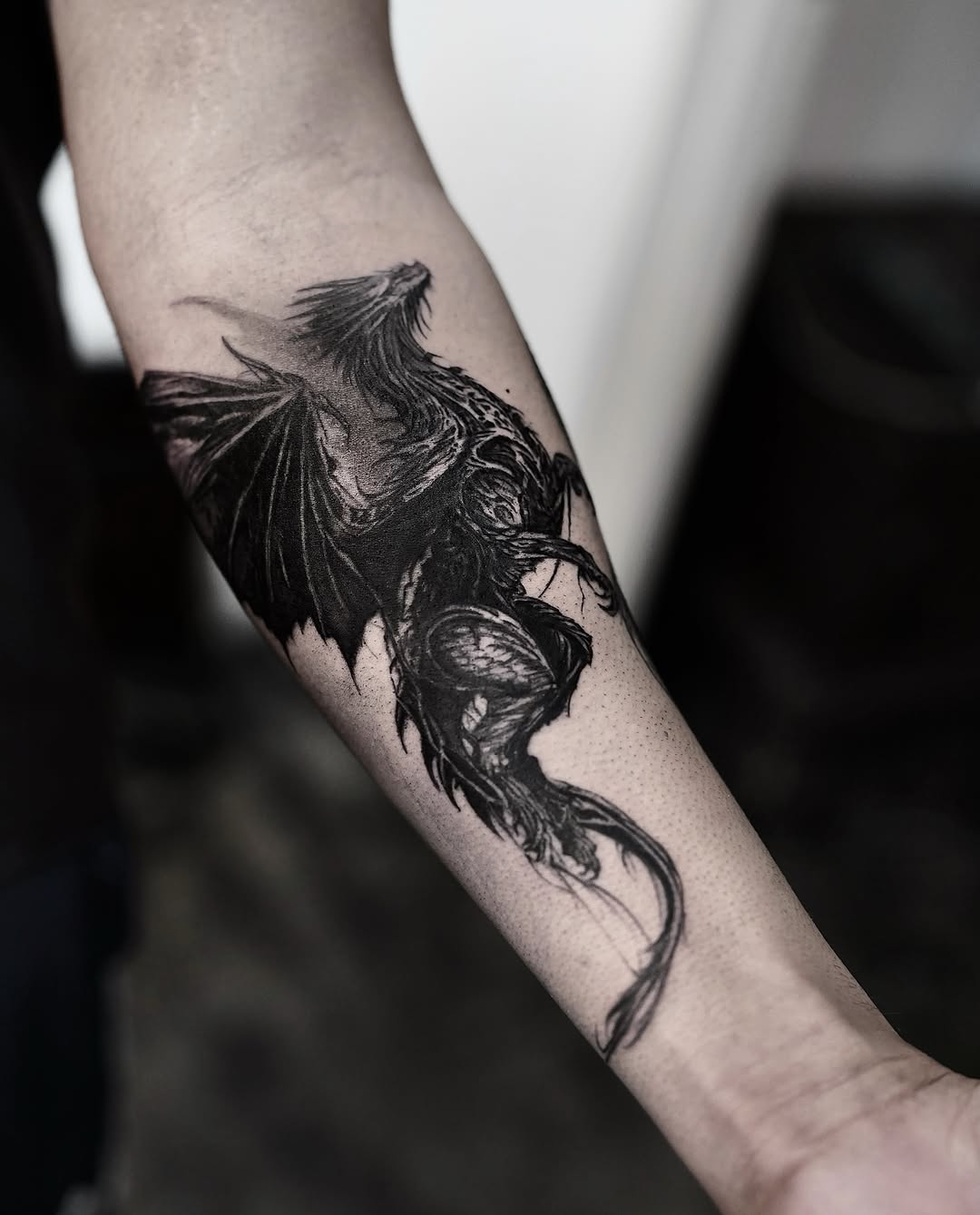Tattoo by @gun_tattooist — blackwork