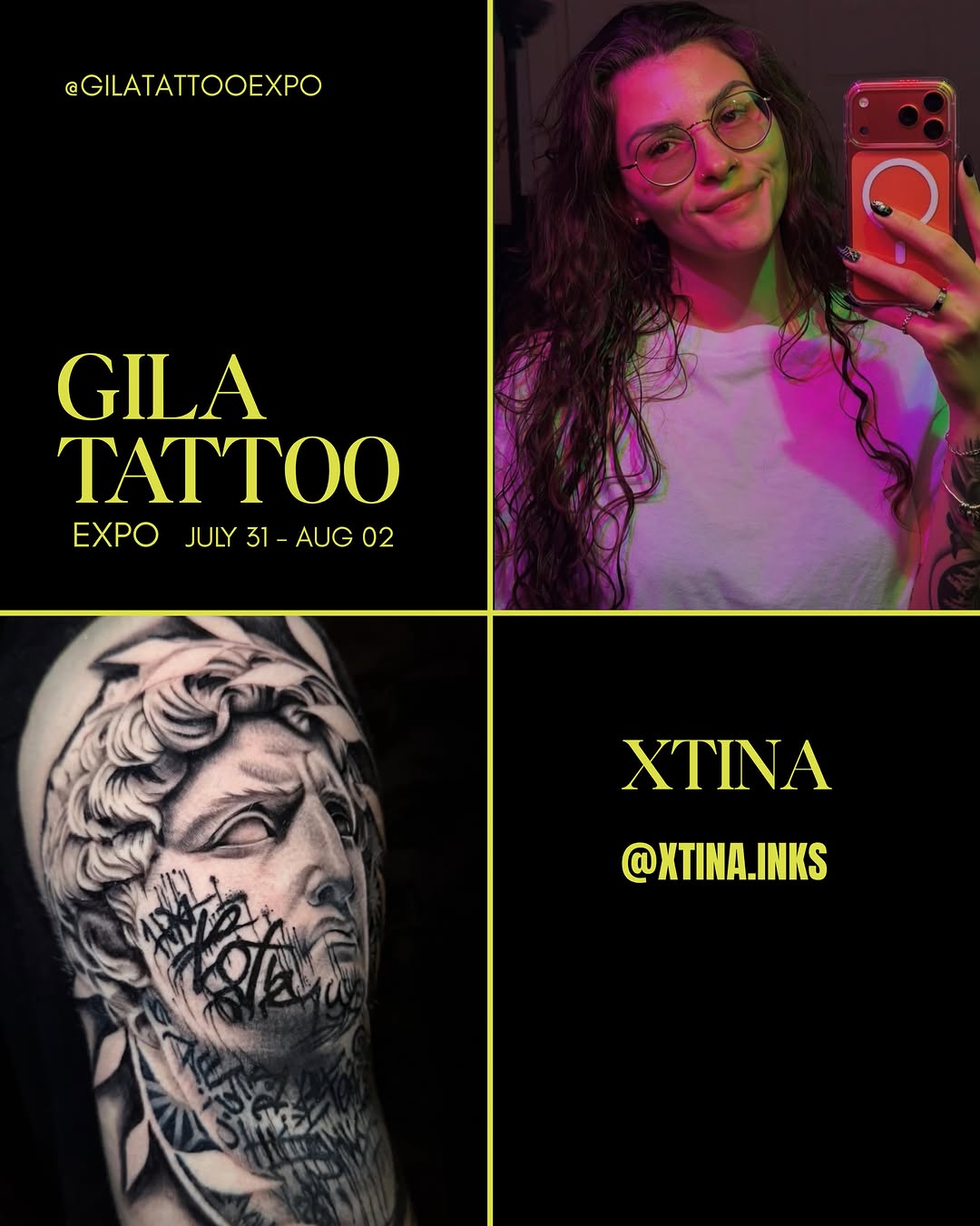 Tattoo by @xtina.inks — realism, blackwork