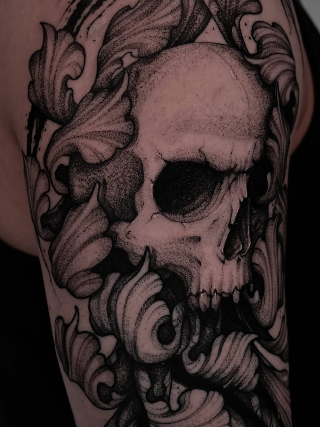 Tattoo by @da.gloom — dotwork, dark_realism