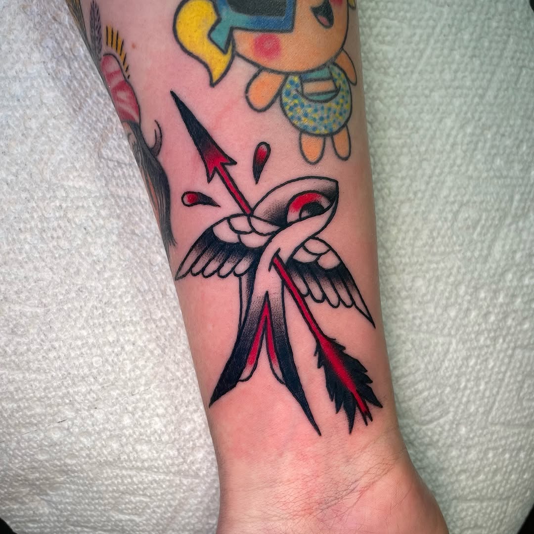 Tattoo by @fish.af β american_traditional, trash_polka