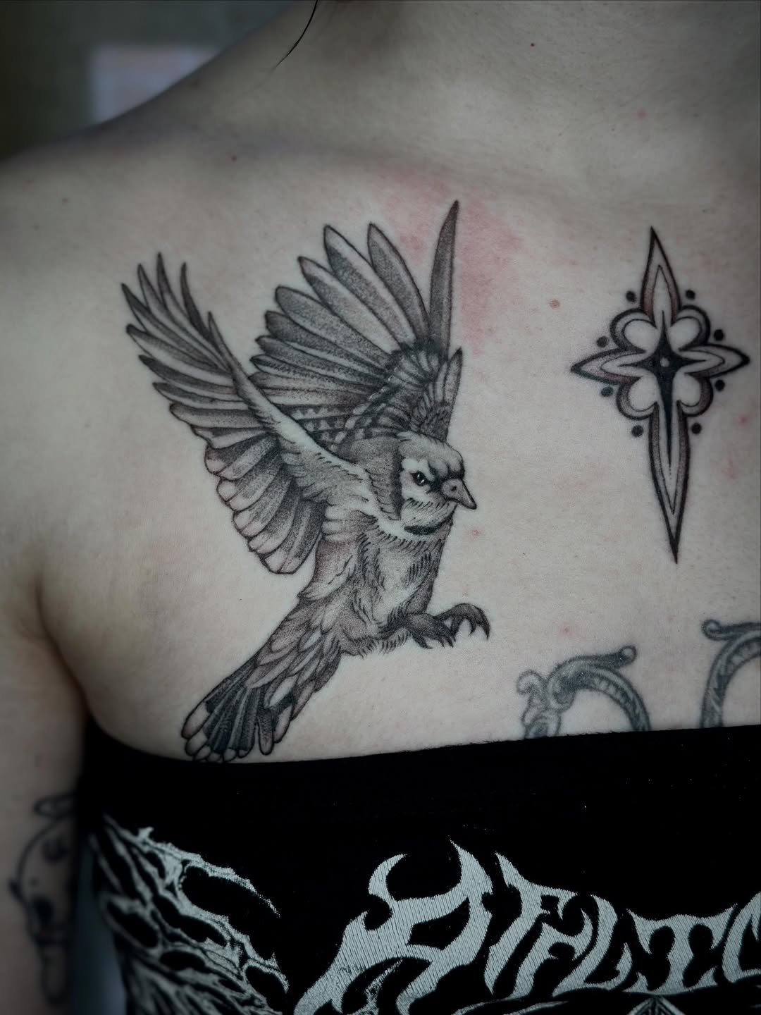 Tattoo by @chronicloving — black_and_grey, realism