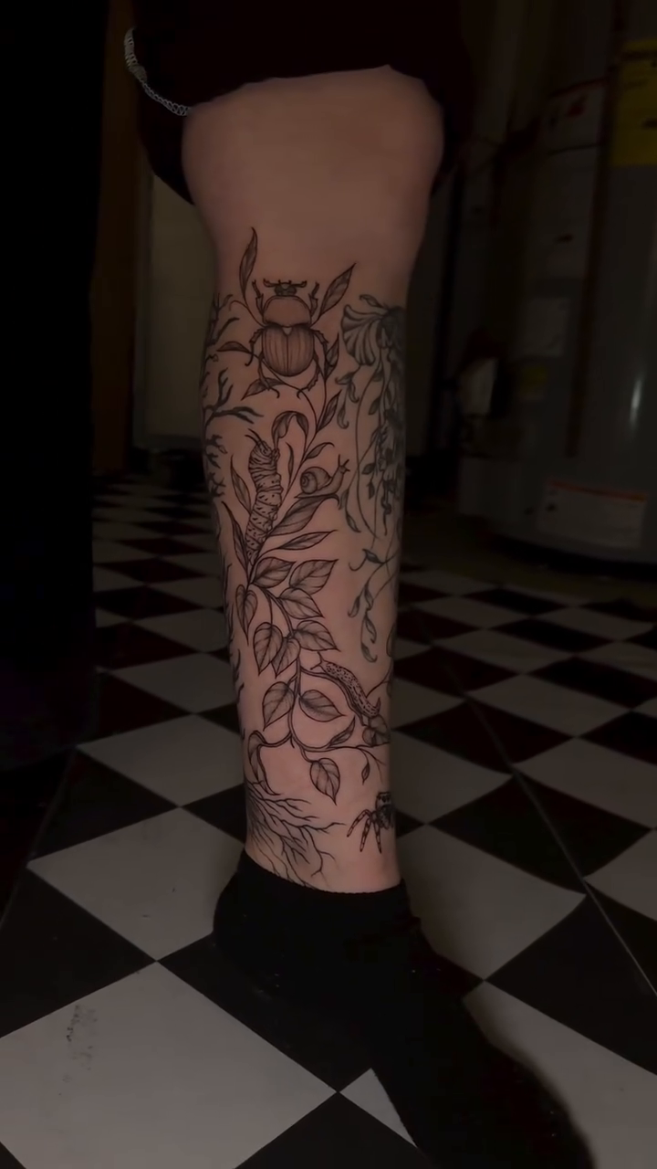 Tattoo by @greimey.ink — illustrative, black_and_grey