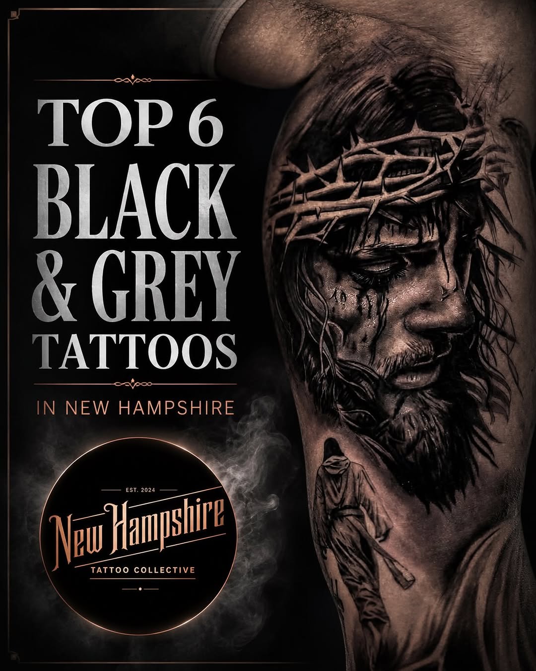 Tattoo by @mctatty — black_and_grey, realism