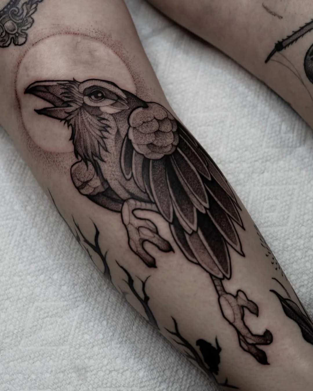 Tattoo by @mctatty — black_and_grey, dotwork