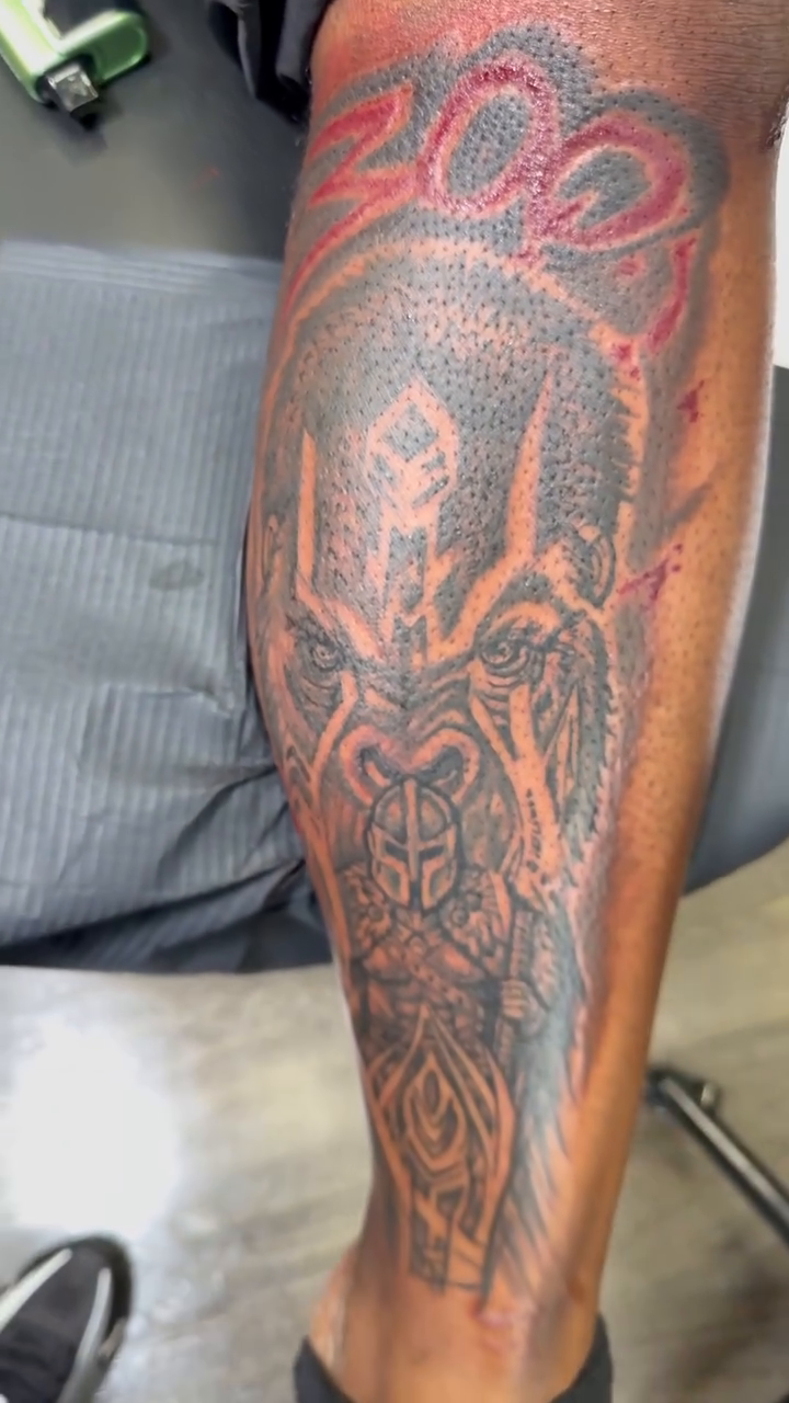 Tattoo by @shinetatts — black_and_grey, illustrative