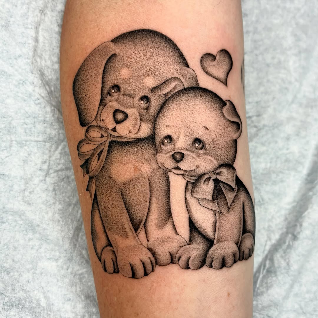 Tattoo by @tiyannagarlic — dotwork, black_and_grey
