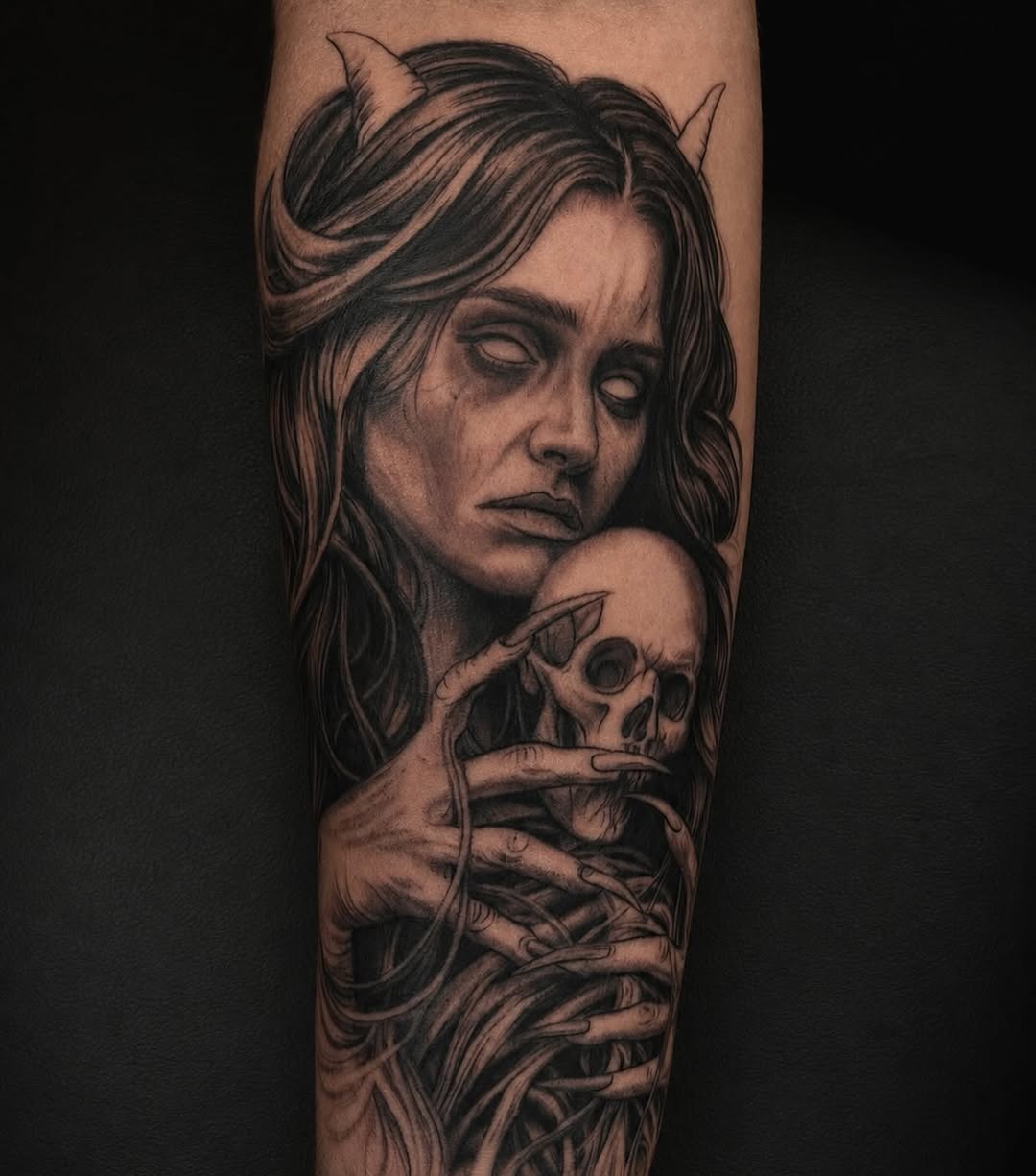 Tattoo by @inkbyjay1 — dark_realism, black_and_grey
