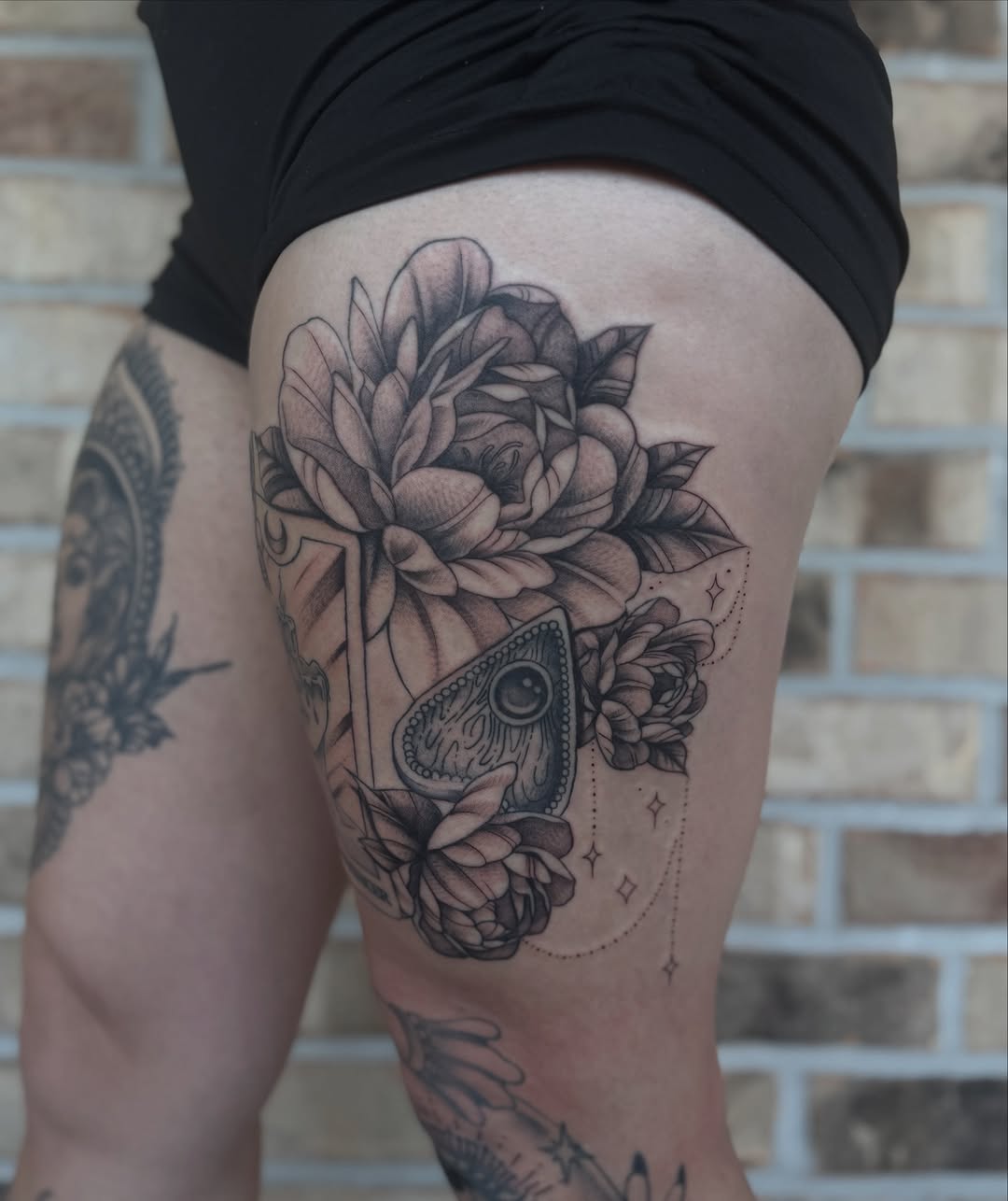 Tattoo by @stormtattoos504 — black_and_grey, realism