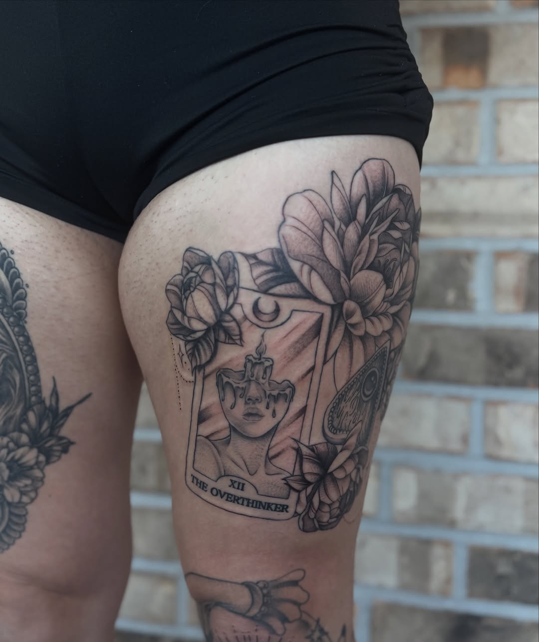 Tattoo by @stormtattoos504 — black_and_grey, chicano