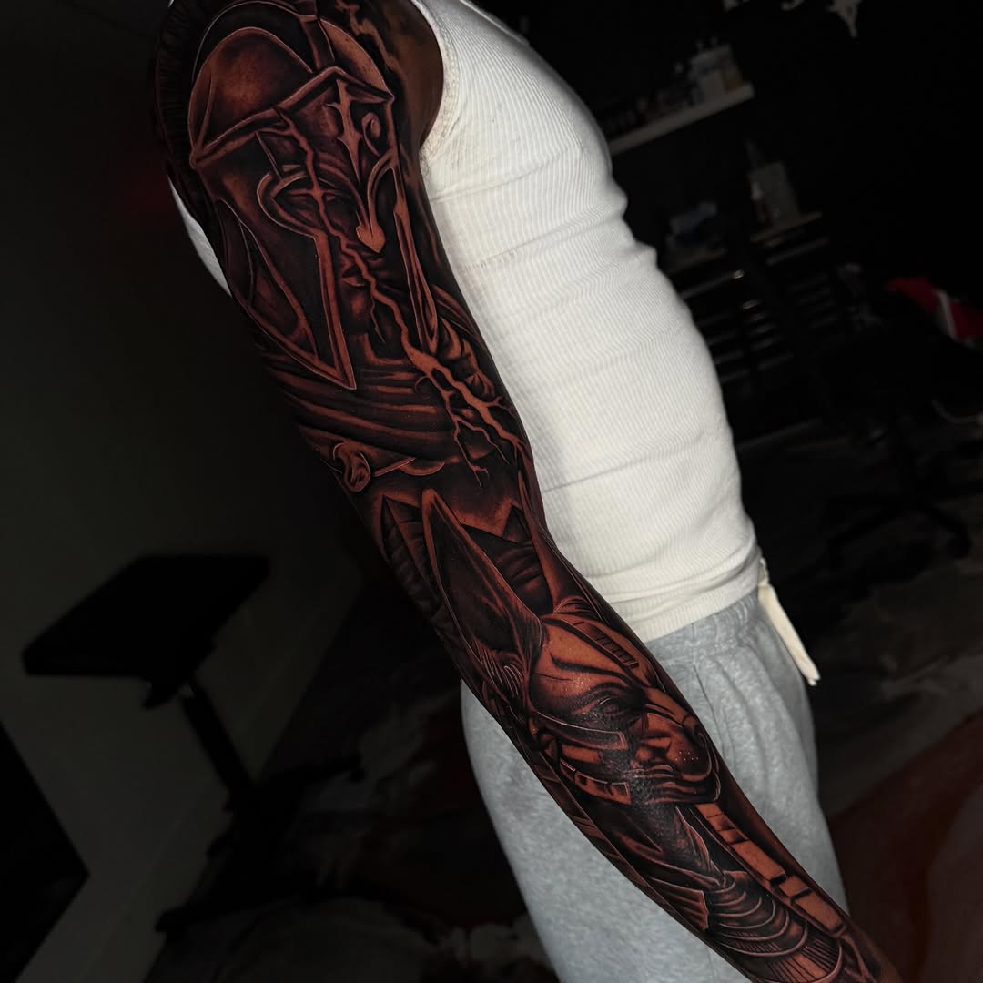 Tattoo by @idrinkink_ — black_and_grey, realism